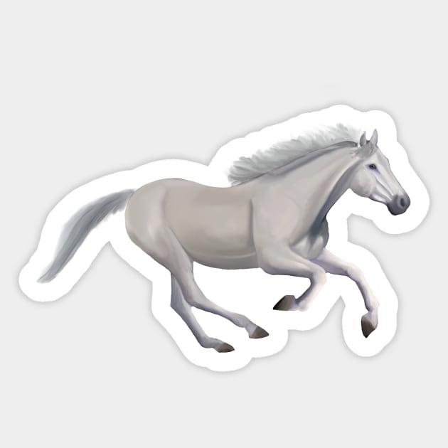 Grey horse Sticker by Shyflyer